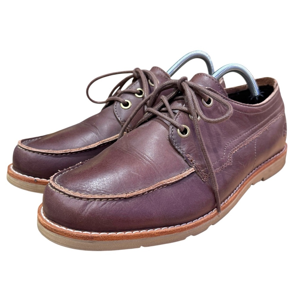 Timberland Earthkeepers Rugged Leather Oxford Boat Shoes Lt Brown Men’s Sz 9.5